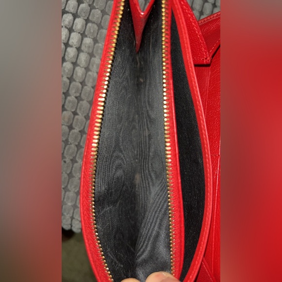 YSL Red Belle Du Jour Long Wallet - Picture 8 of 14